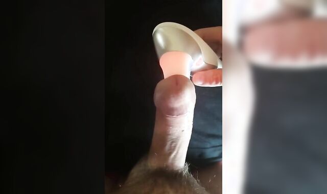Womanizer male moaning intense orgasm