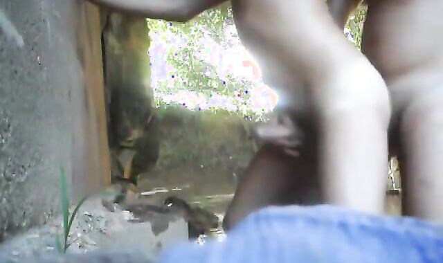 Sucking and fucking the big-dick twink under bridge