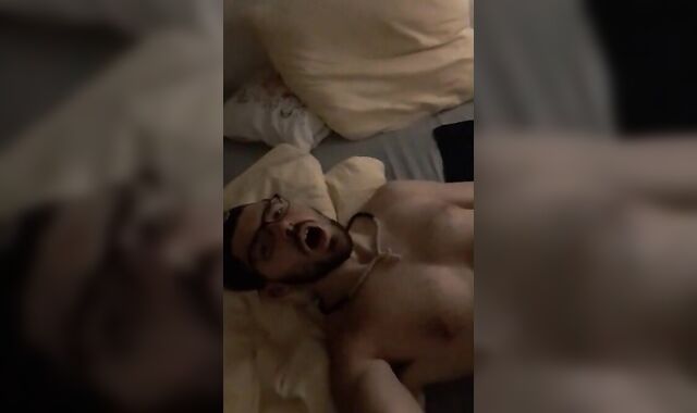 Serbian Boy plays with his black dildo!