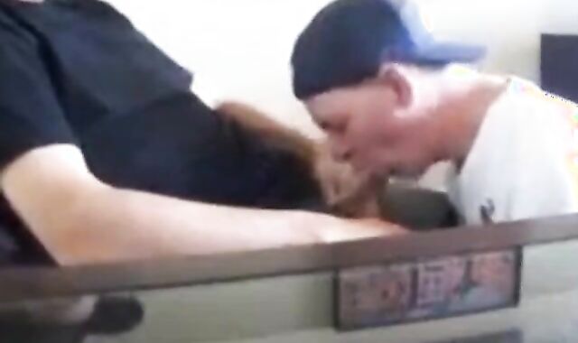 Swallowing cum from my friend again