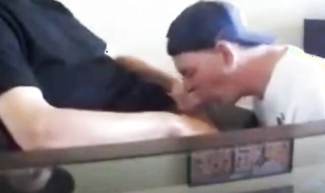 Swallowing cum from my friend again