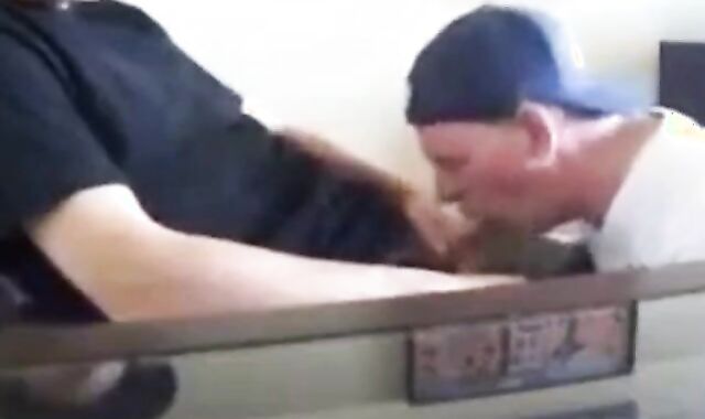 Swallowing cum from my friend again