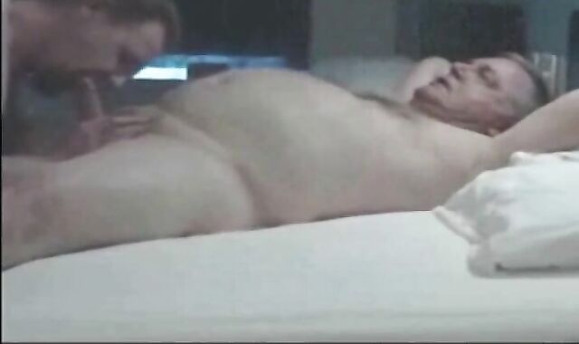 Grandpa Bill and I play in a motel room