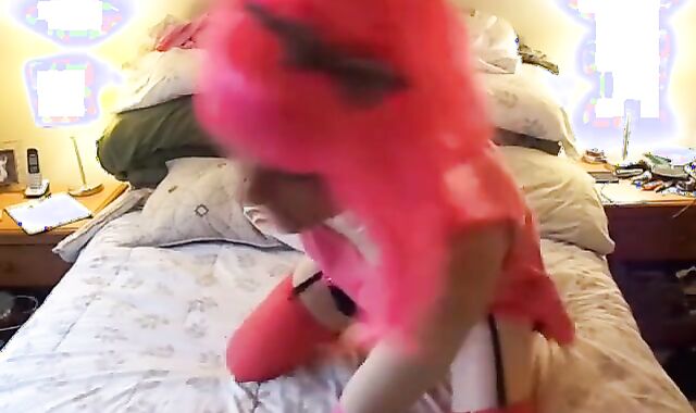 Pink Sissy Masturbates