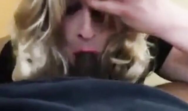 Young white sissy takes black masters load