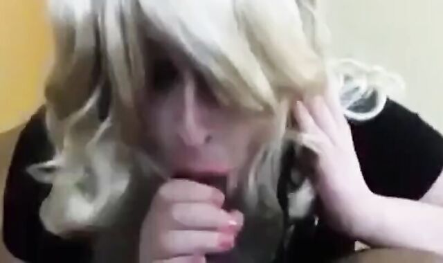 Young white sissy takes black masters load