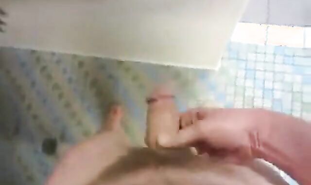 sucking off a stranger in men's shower