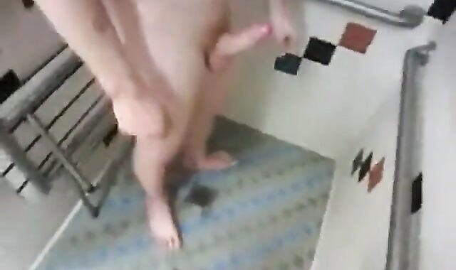 sucking off a stranger in men's shower