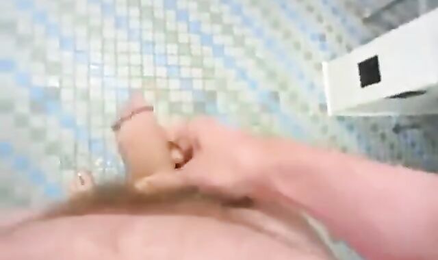 sucking off a stranger in men's shower