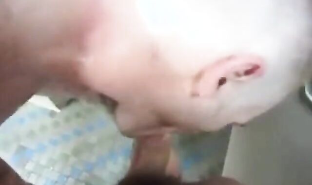 sucking off a stranger in men's shower
