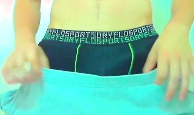 Cute guy shows his body and dick