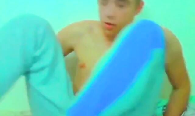 Cute guy shows his body and dick