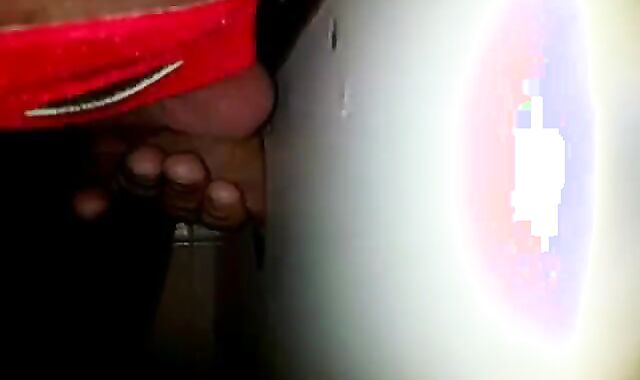 Glory hole cock sucking with cum swallow..