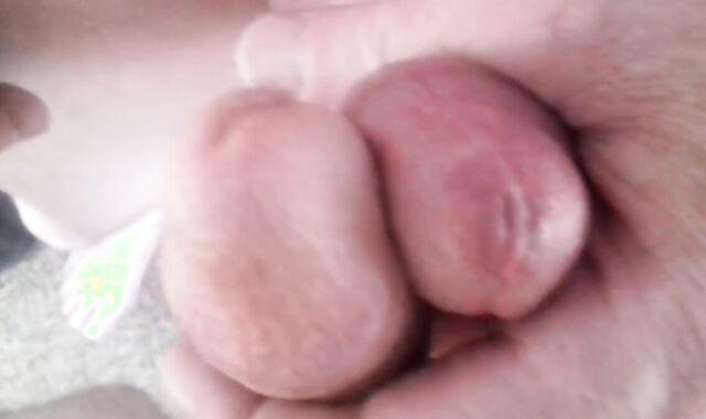 My buddy wanking our cocks together