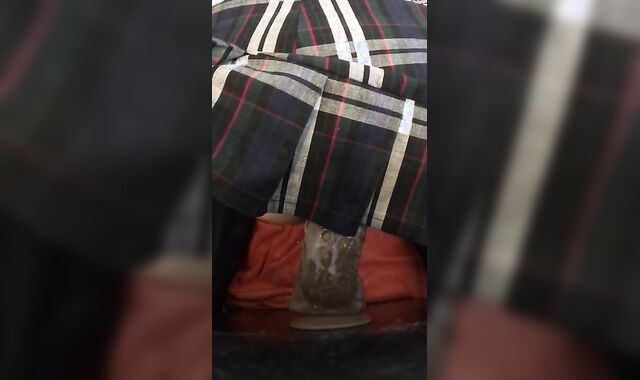 Sissy big black dildo fucked