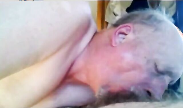 Grandpa really enjoy sucking fat old cock