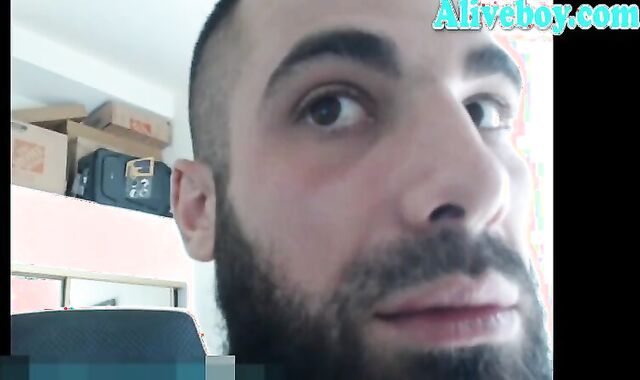 Bearded youngster Caresses his plums