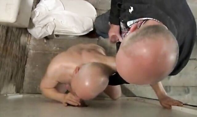 Dad & grand-father deep-throating trouser snake At Gloryhole