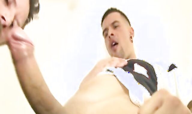 good-sized man-meat queer three way With mayo blast