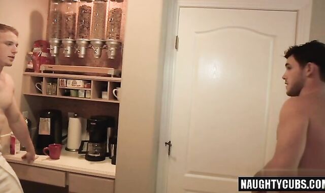 XXL knob homosexual rectal-copulation With money-shot