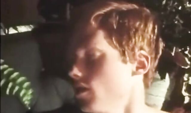 Bimbo Ginger With A gigantic wood