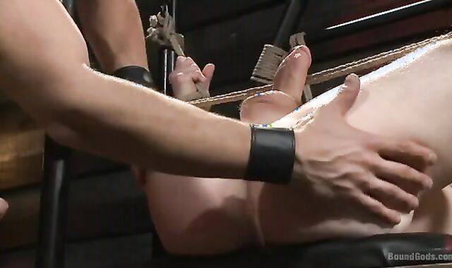 Elastic bootie Doug Ball-Gagged, Flogged And humped