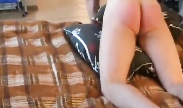 Submissive Guy's Spanking Session