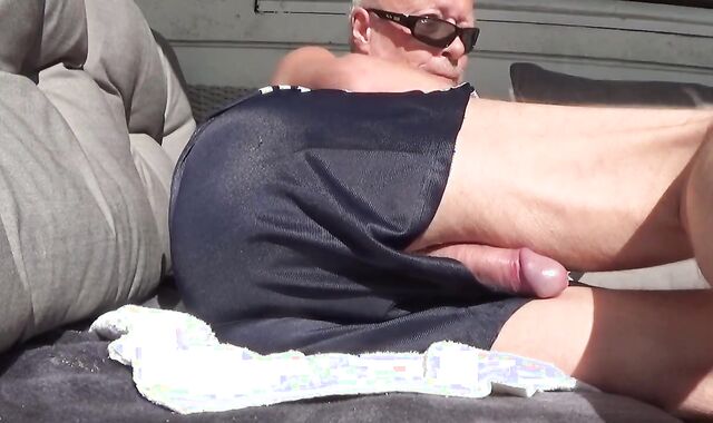 Struggling with a Boner Outdoors