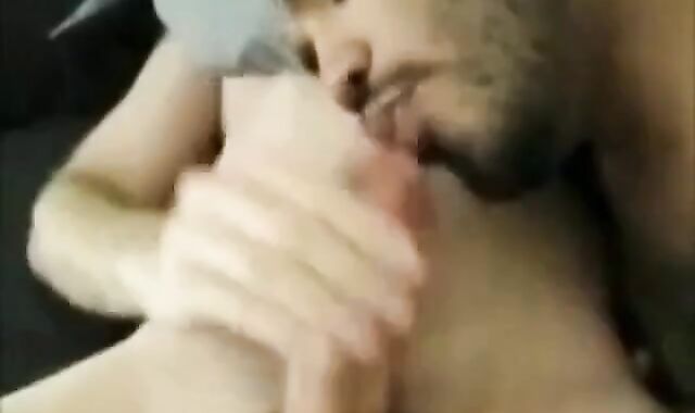 Twink Cock Sucking by Hunk with Perfect Lips