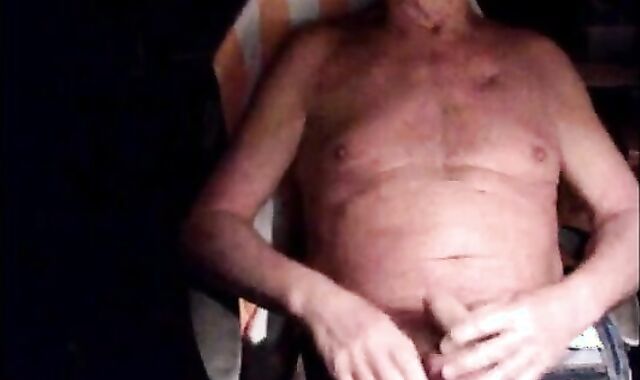 Grandpa Strokes His Small Cock