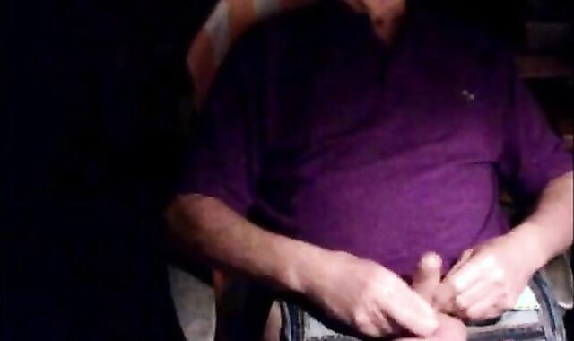 Grandpa Strokes His Small Cock