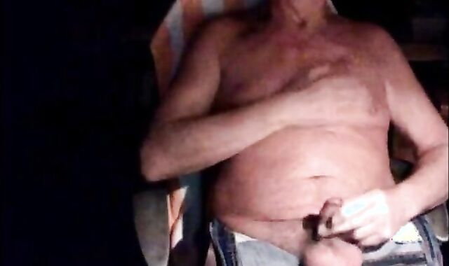 Grandpa Strokes His Small Cock