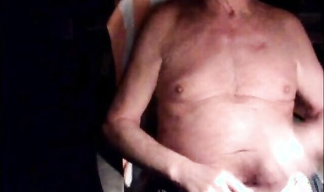 Grandpa Strokes His Small Cock