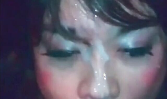 Amateur Asian Crossdresser Sucks Cock