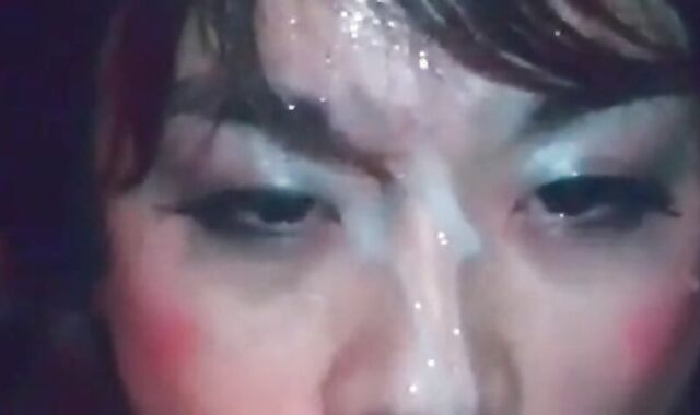 Amateur Asian Crossdresser Sucks Cock