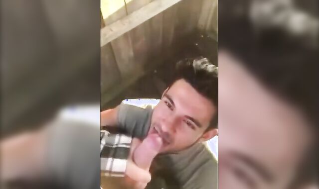 Cute Latin Hunk Sucks Big Cock and Eats Cum