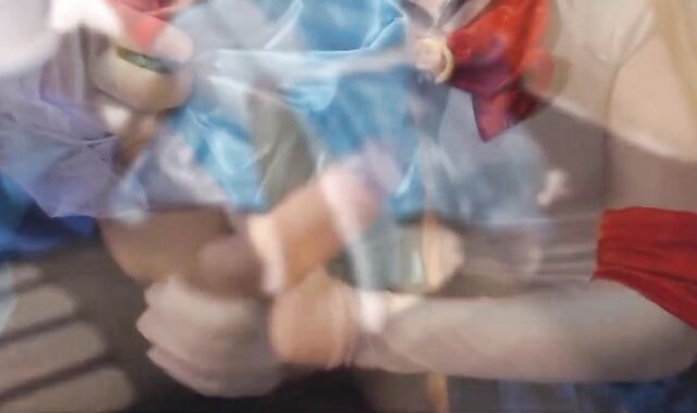 Crossdressing Sailor Scouts Blowjob and Handjob