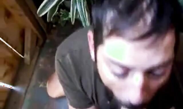 Bearded Daddy Blowjob by the Roadside