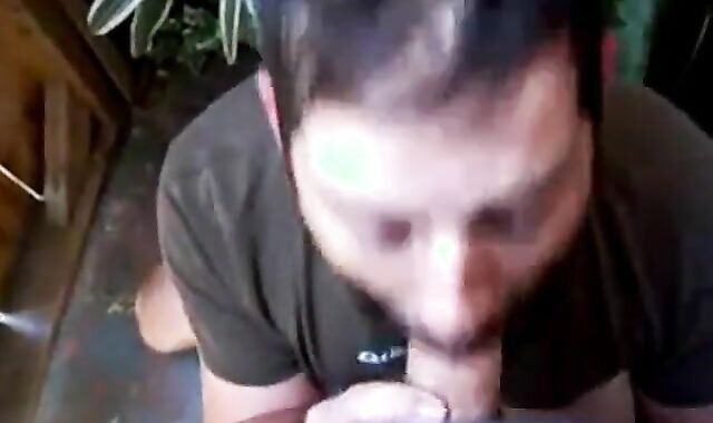 Bearded Daddy Blowjob by the Roadside