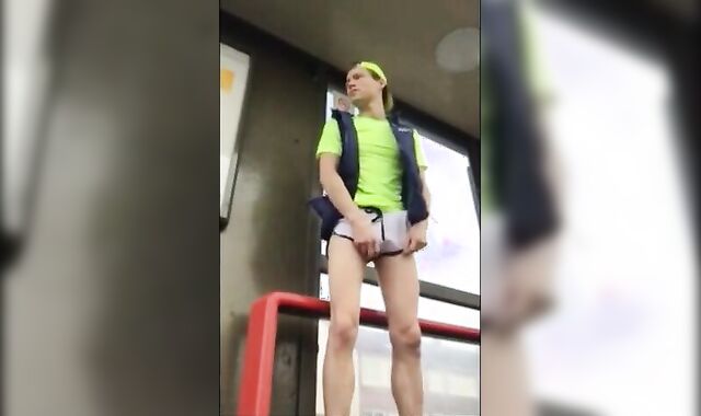 Public Cock Show in Metro Station - Amateur Big Dick Twink