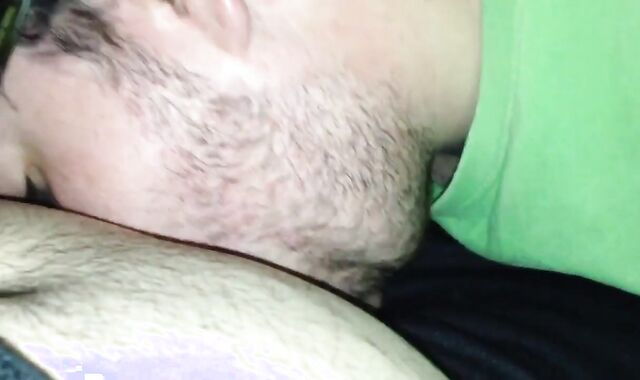 Chubby Guy Gives Blowjob in an Adult Theater