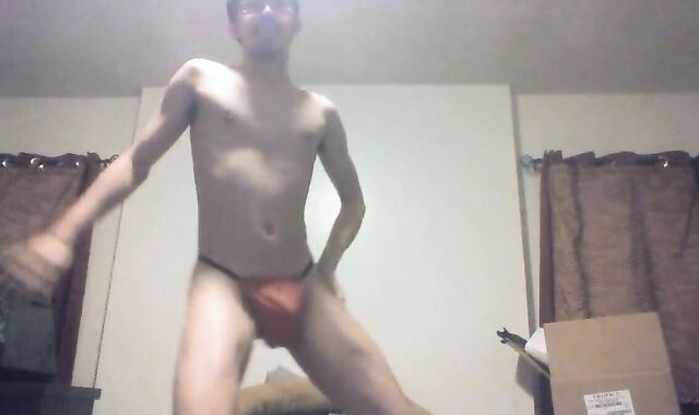 Skinny Asian Twink's Birthday Striptease