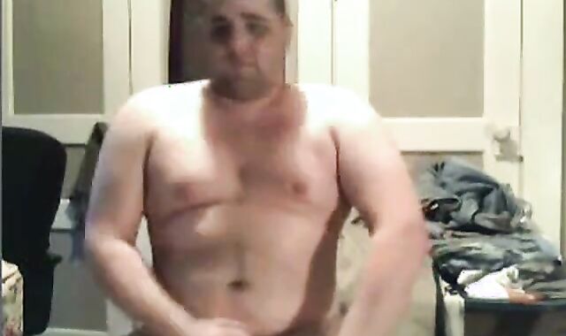 Chubby Man Jerks Off Solo