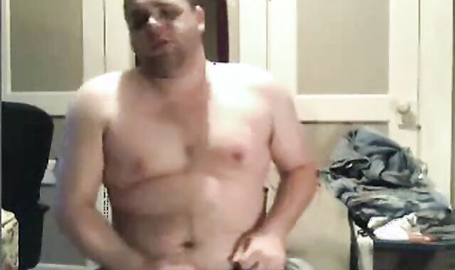 Chubby Man Jerks Off Solo