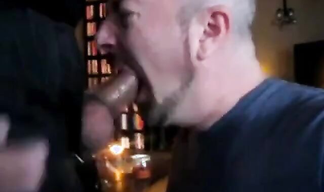 Amateur Daddy Swallows Big Cock in Suit