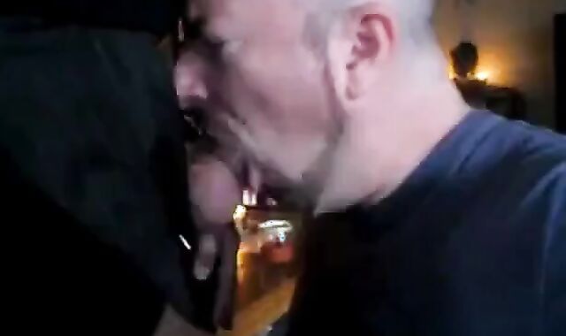 Amateur Daddy Swallows Big Cock in Suit