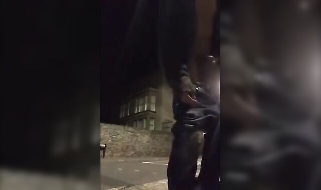 Exhibitionist Twink Strokes It on the Busy Streets