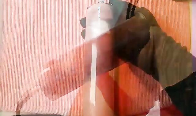 Big Cock Crossdresser Pumps Alone