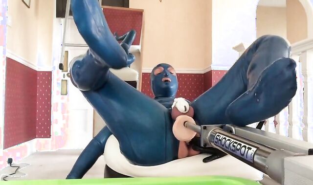 Chastity Anal Fucking Machine for PVC Sissy