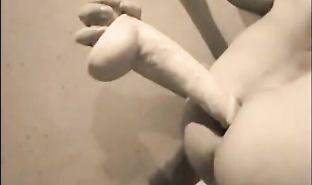 Twink Takes a Big Dildo Balls Deep